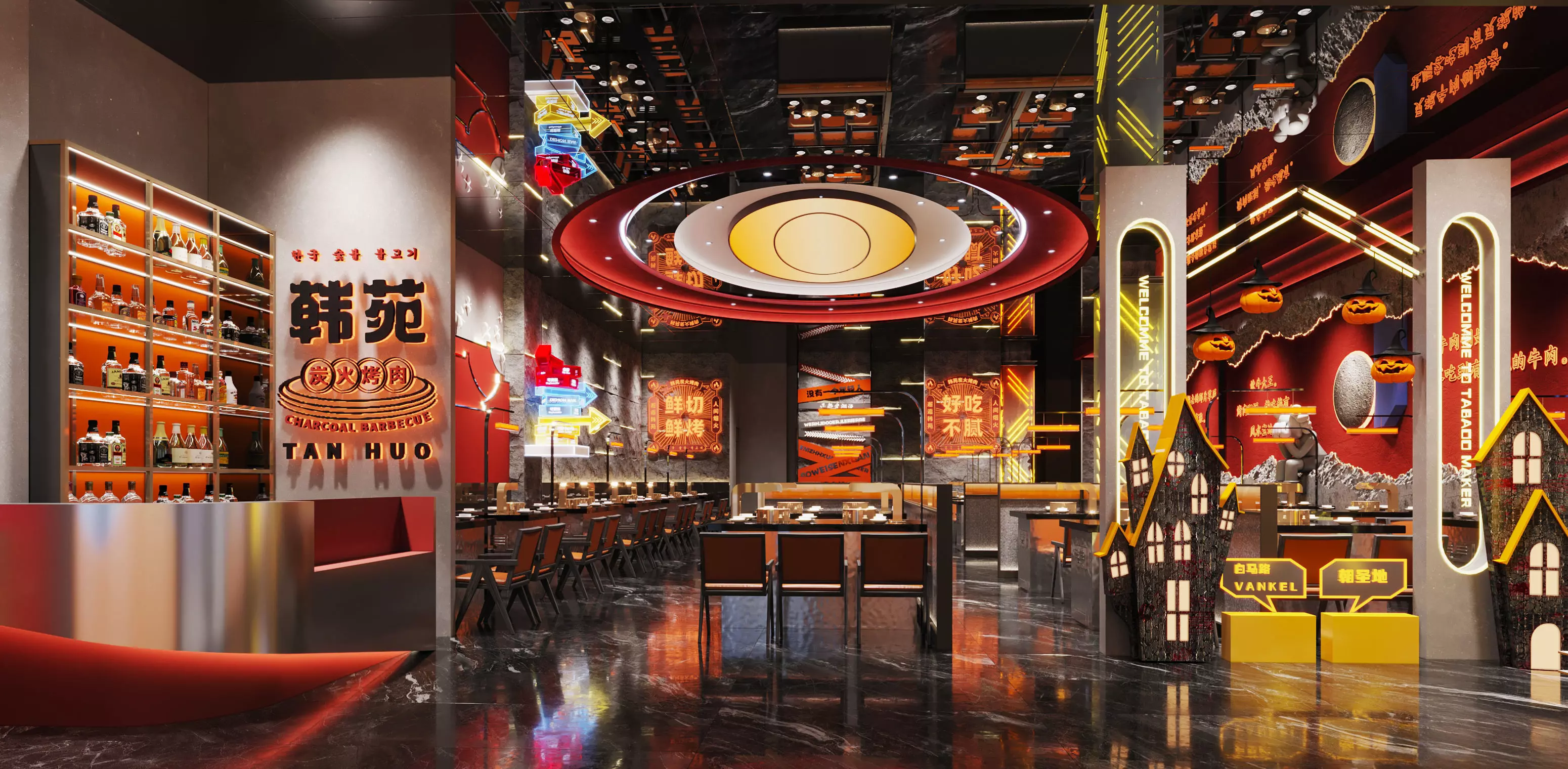 Luxury restaurant 160 3D model_0