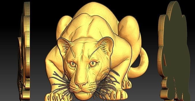 1 panther CNC Relief Model 3D print model