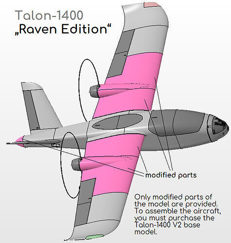 Talon-1400-V2-Raven-Edition Talon-RE 2024 - mod 3D print model
