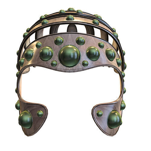 Gem Studded Bronze Warrior Helmet 3D model
