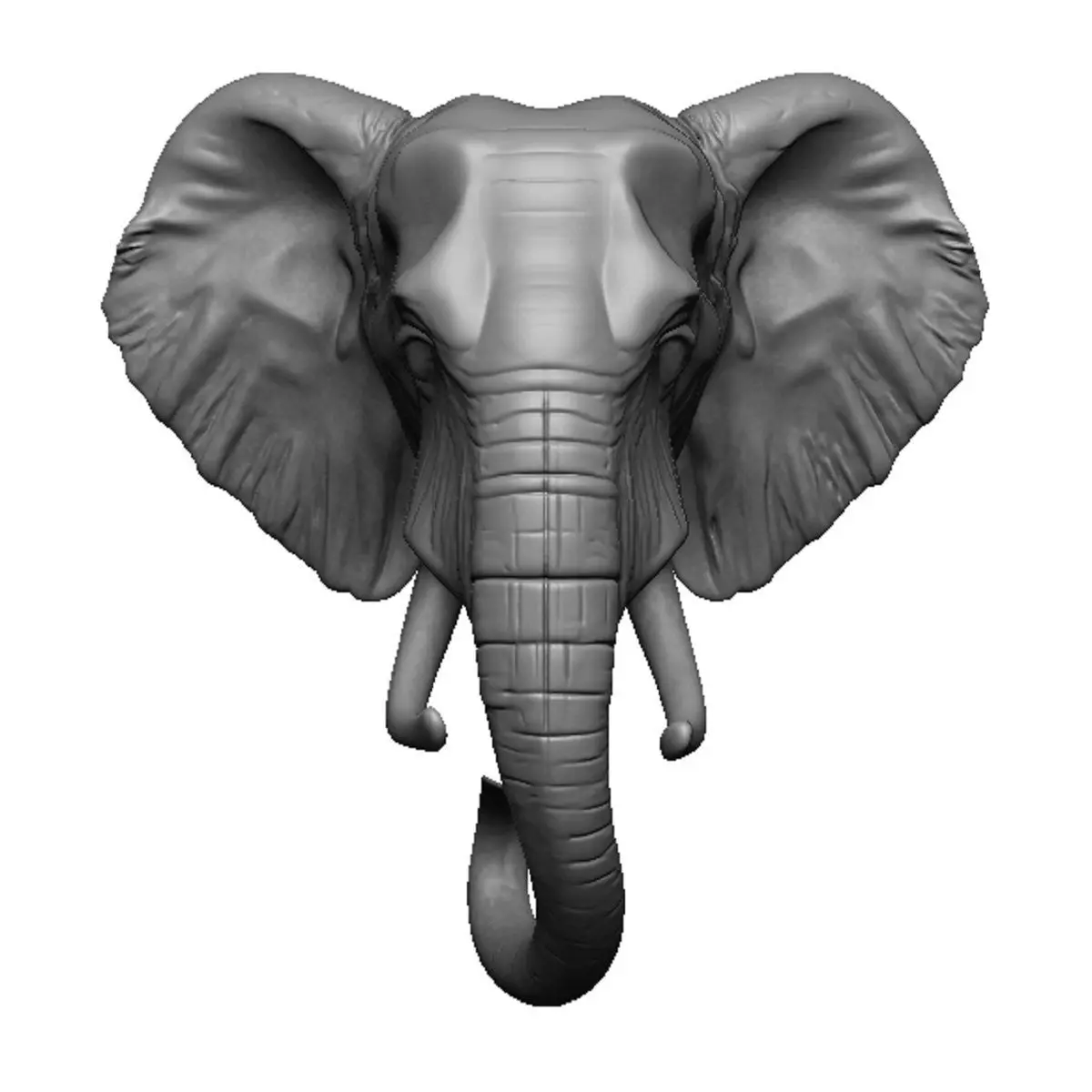 elephant head 3D print model