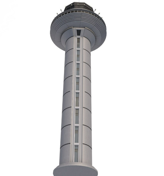 Airport Control Tower 3D model_3