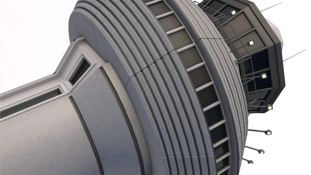 Airport Control Tower 3D model_5