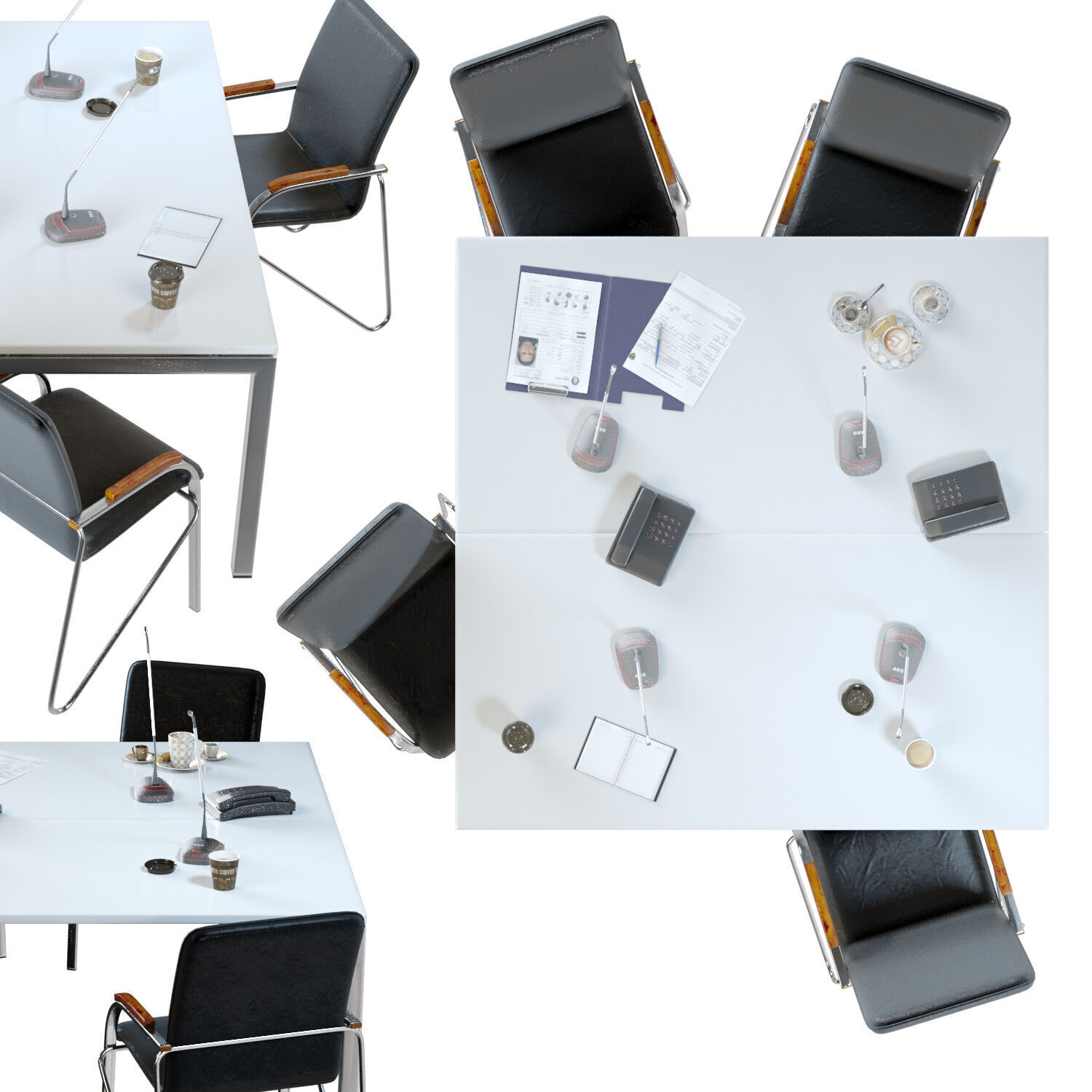 Big Office Workplace 3D model_2