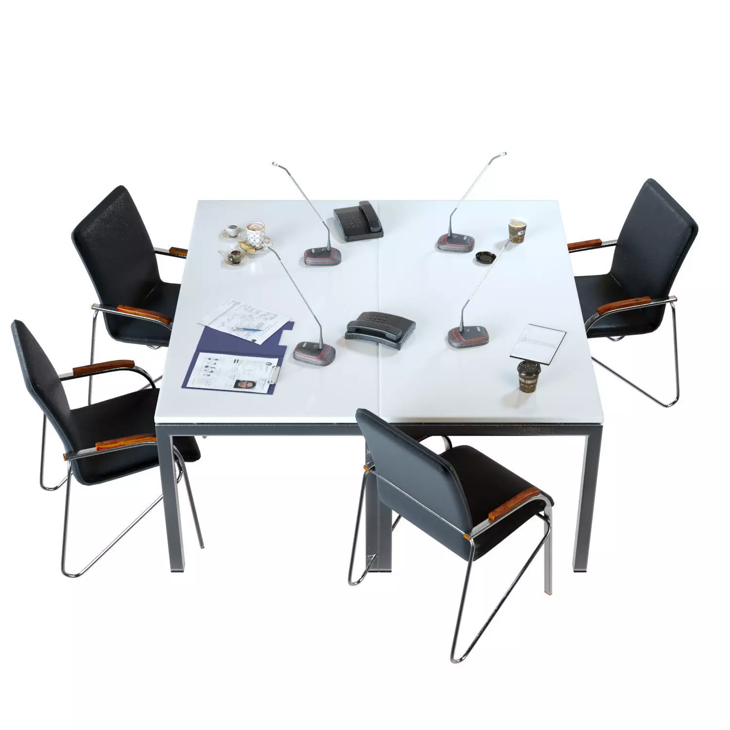 Big Office Workplace 3D model_0