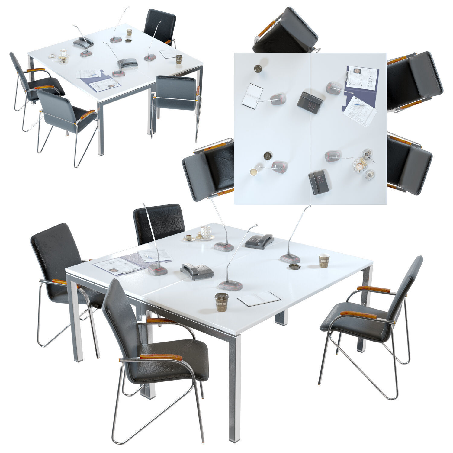 Big Office Workplace 3D model_1