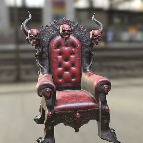 Demonic Throne Chair 3D model