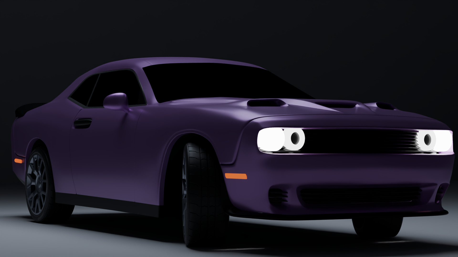 Realistic Racing Blue Car  Low-poly 3D model_4