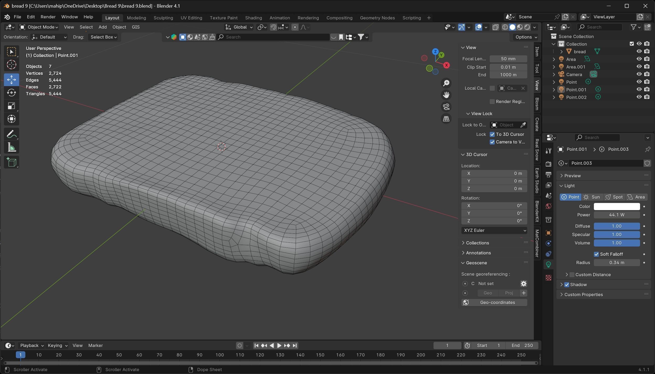 Bread 9    Low-poly 3D model_7