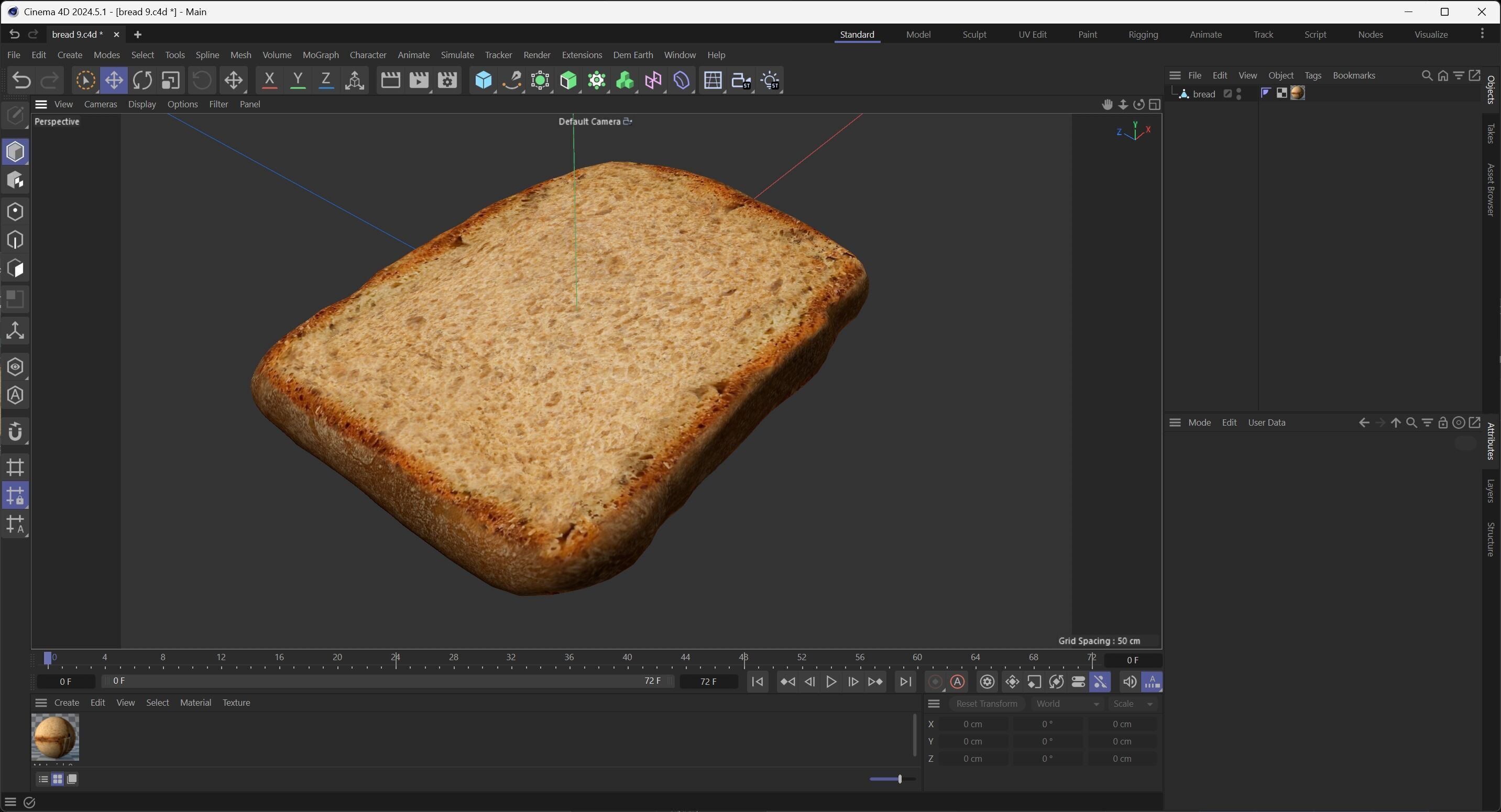 Bread 9    Low-poly 3D model_6