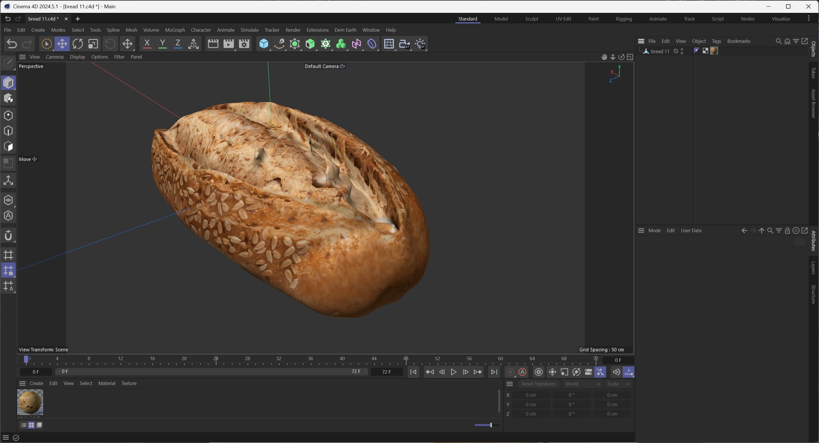Bread 11  Low-poly 3D model_6