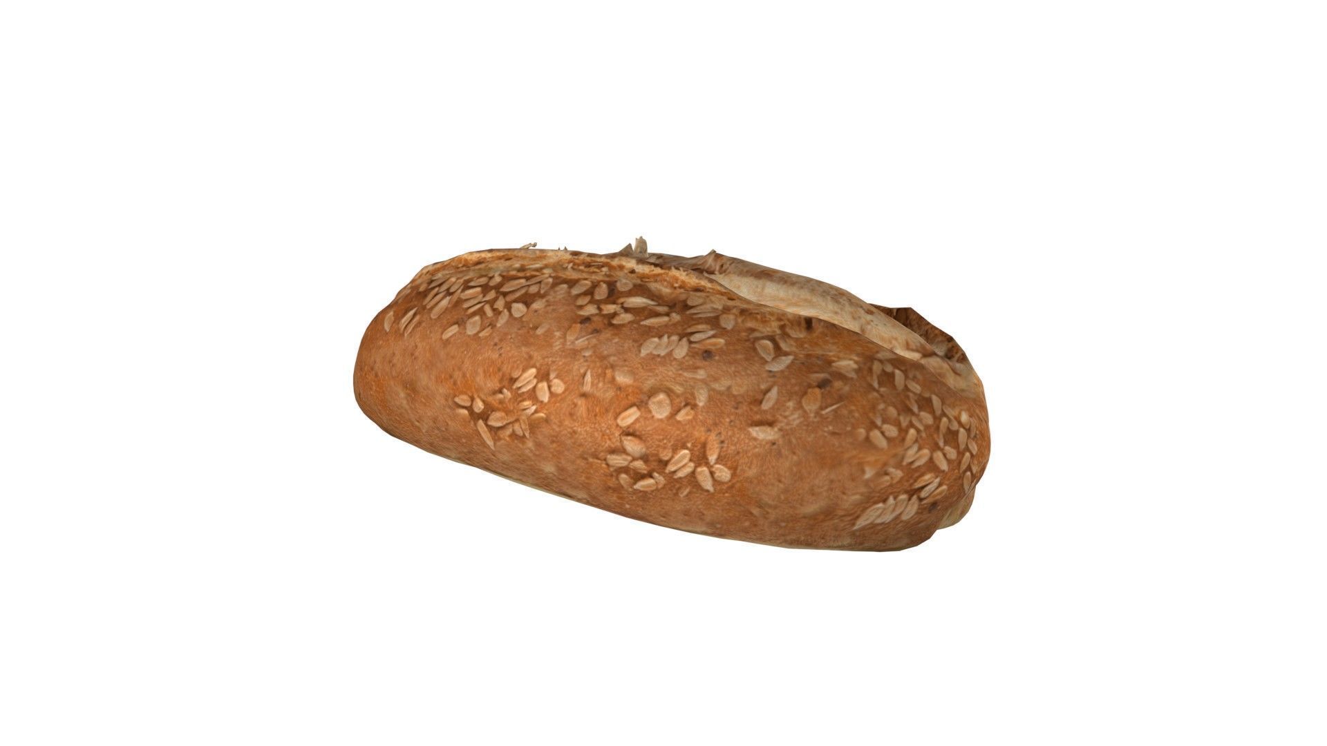Bread 11  Low-poly 3D model_3