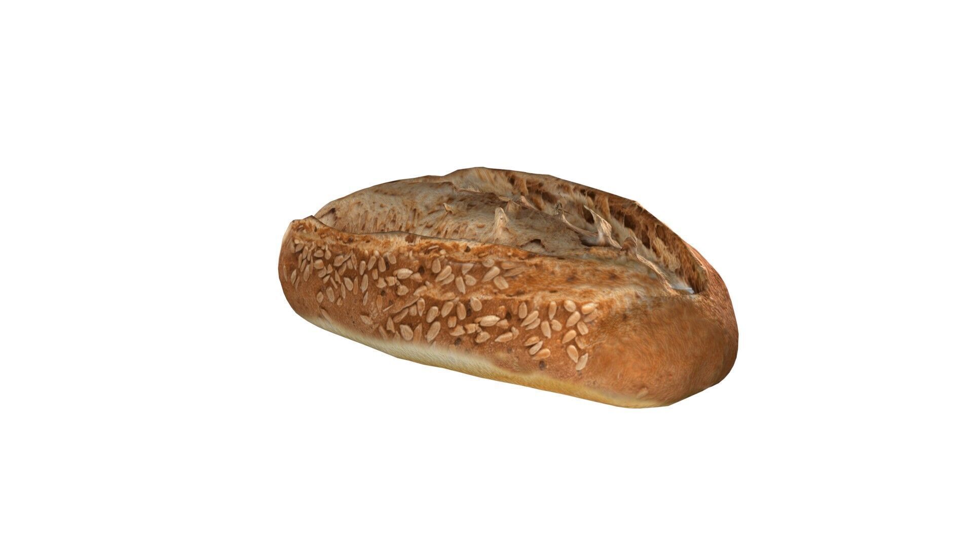 Bread 11  Low-poly 3D model_1