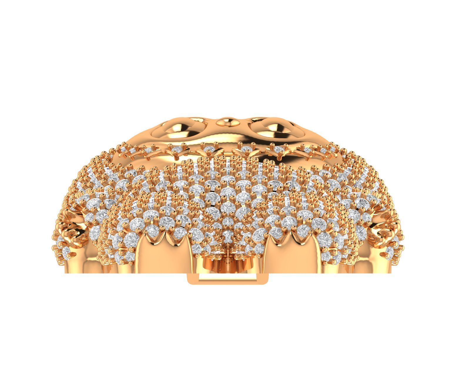 LABUBU GOLD HOLLOW  HALF PENDANT JEWELLERY 3D print model_4