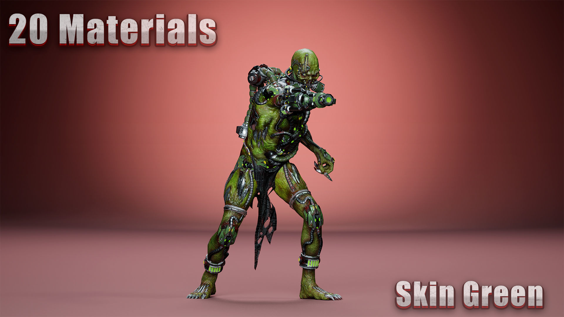 Cyborg Mutant3 Low-poly 3D model_6