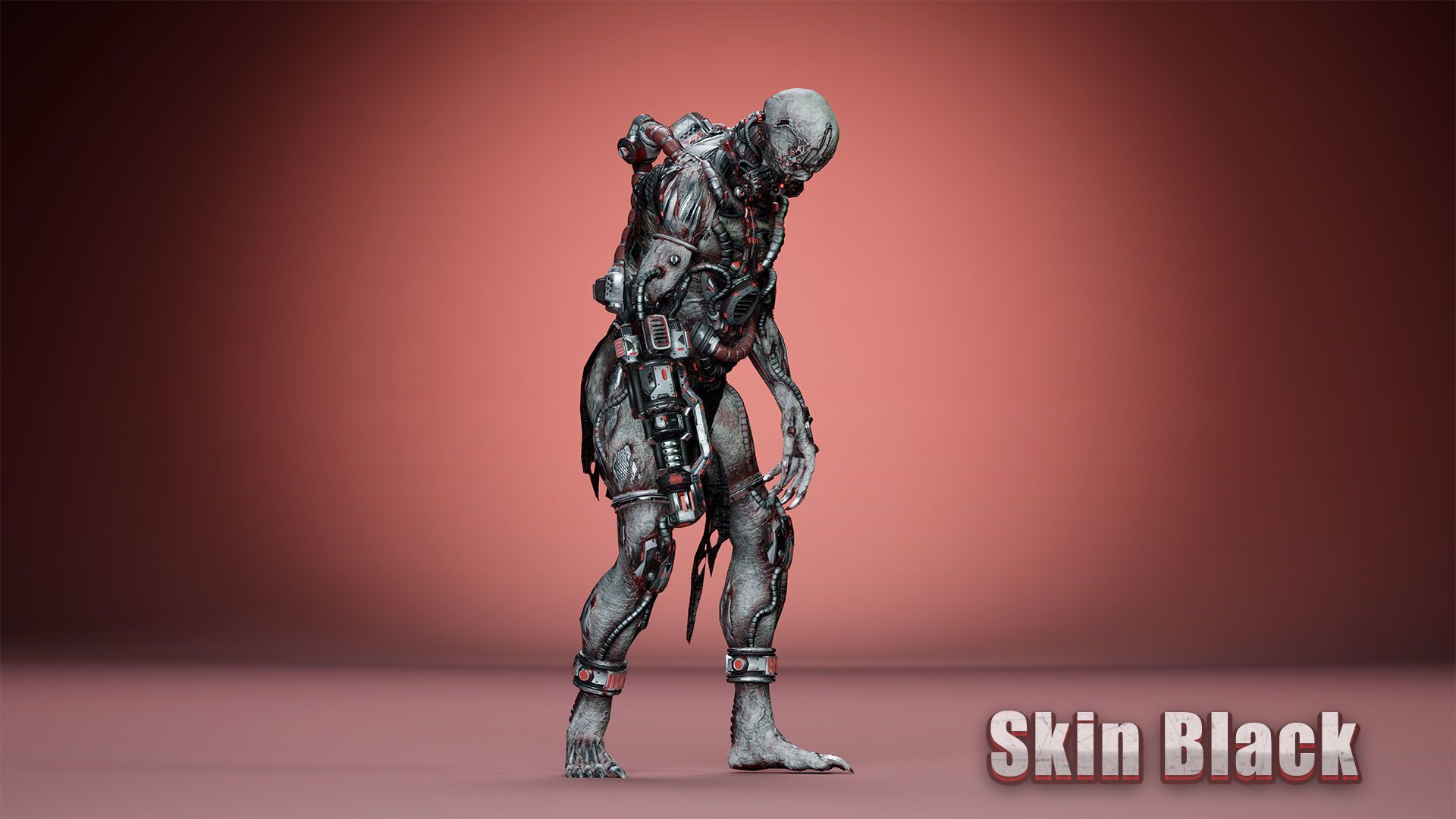 Cyborg Mutant3 Low-poly 3D model_7