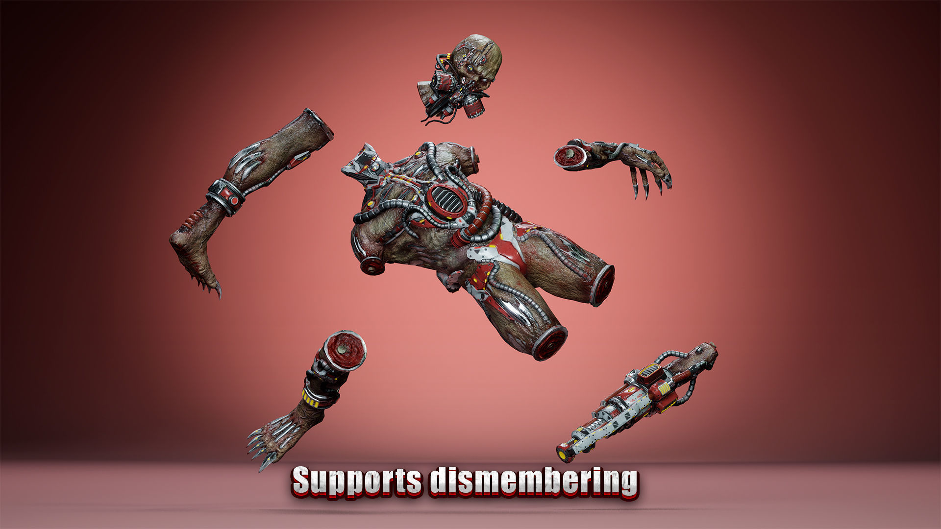 Cyborg Mutant3 Low-poly 3D model_15