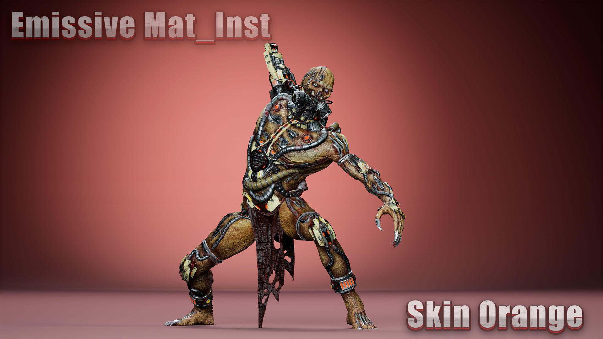 Cyborg Mutant3 Low-poly 3D model_4