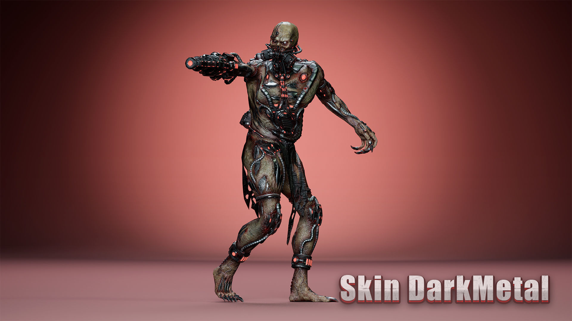 Cyborg Mutant3 Low-poly 3D model_14