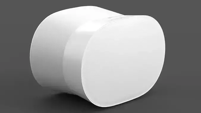 Smart Speaker White Low-poly 3D model