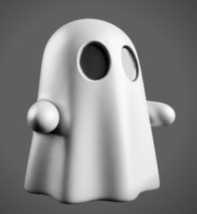 Ghost Emoji Model 3D print model_2