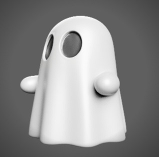 Ghost Emoji Model 3D print model_1