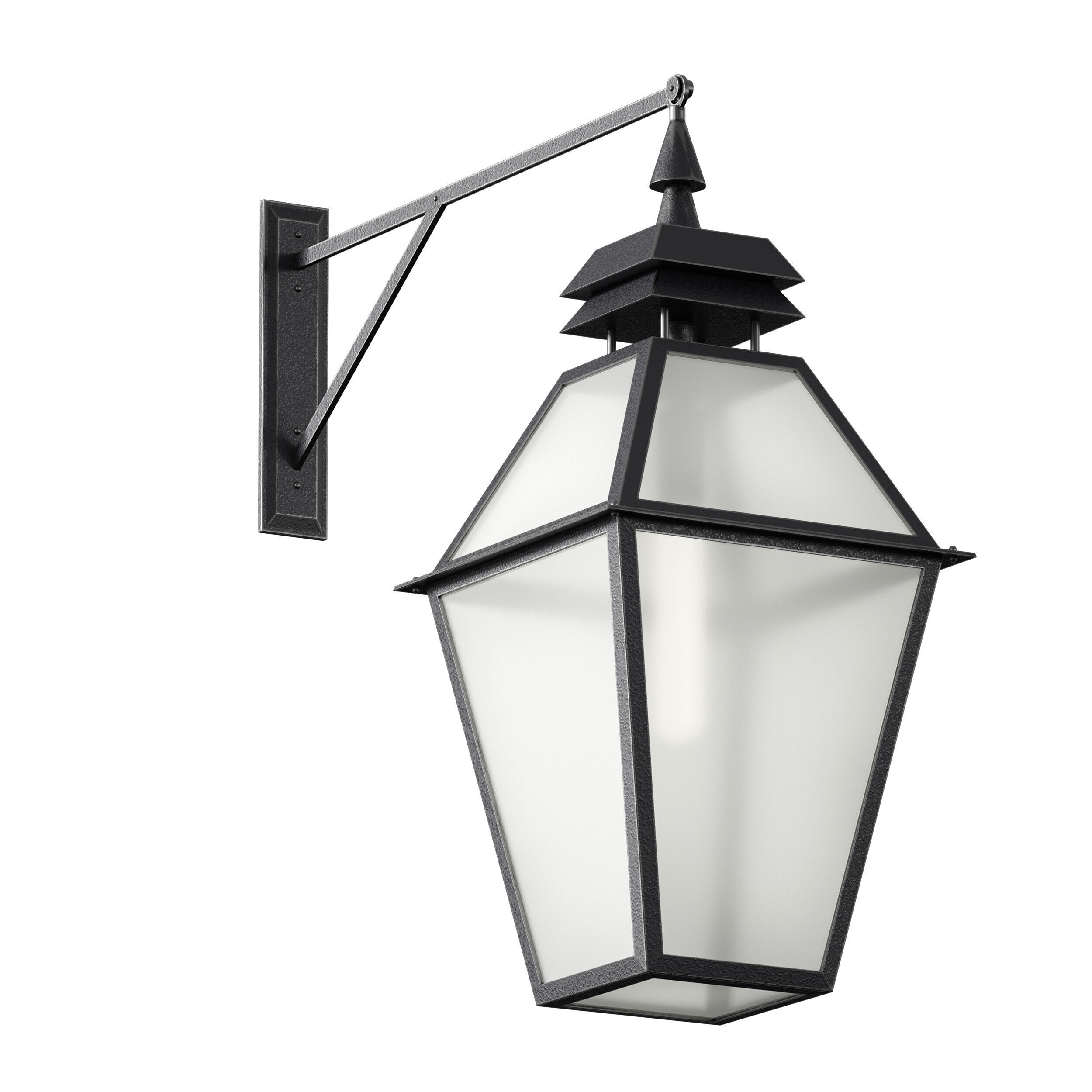 Outdoor Wall Hanging Lantern Light 3D model_2