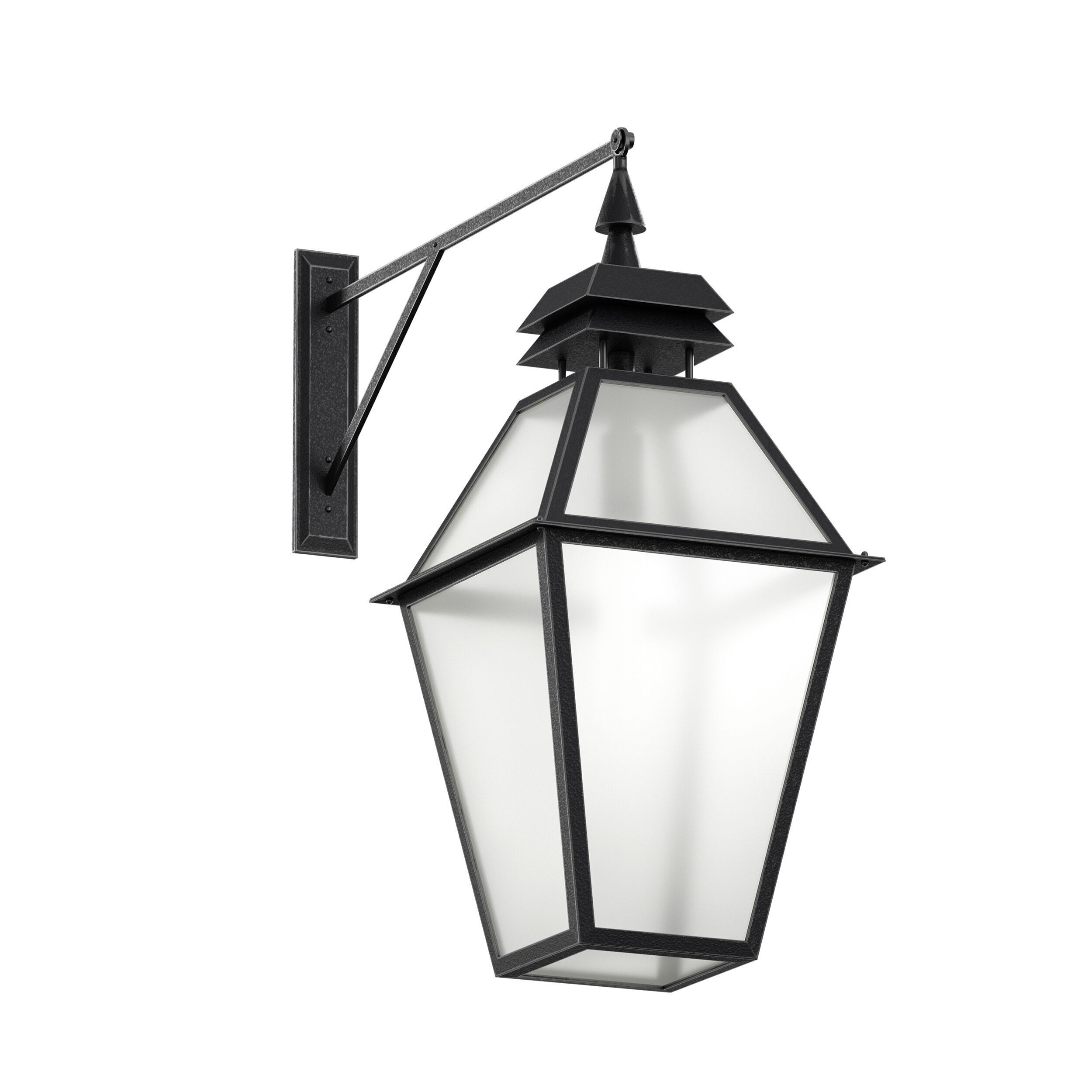 Outdoor Wall Hanging Lantern Light 3D model_10
