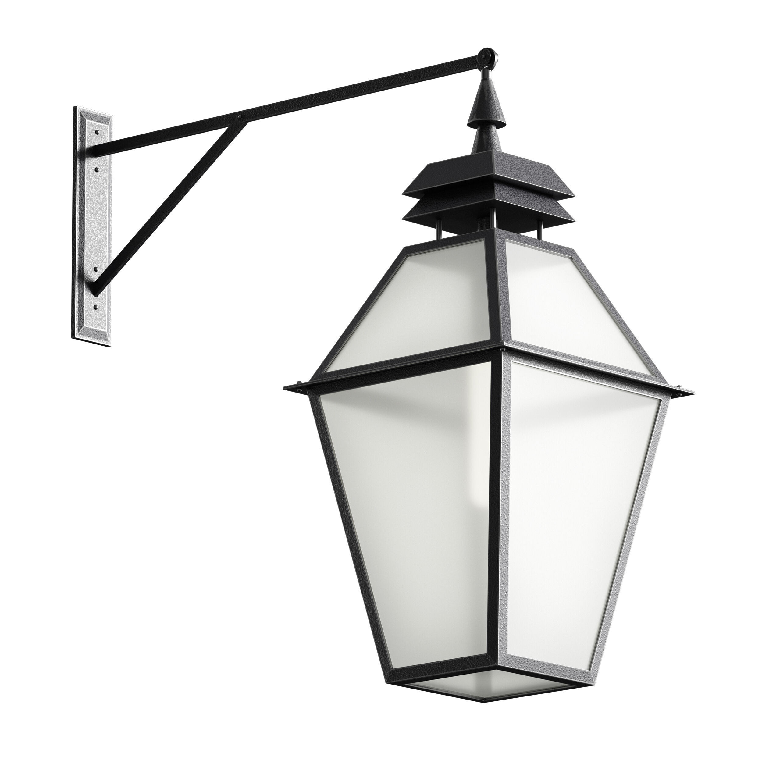 Outdoor Wall Hanging Lantern Light 3D model_1