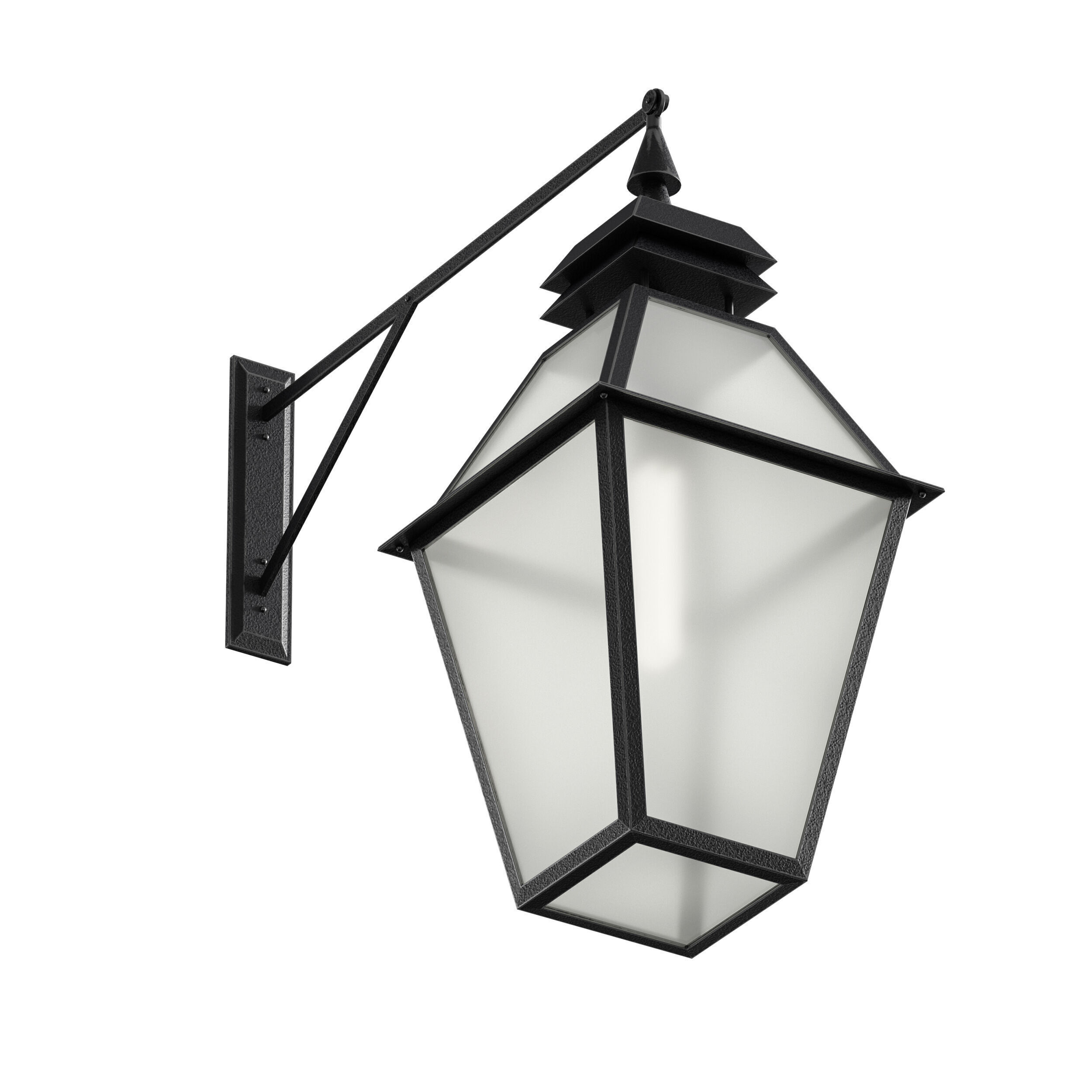 Outdoor Wall Hanging Lantern Light 3D model_3