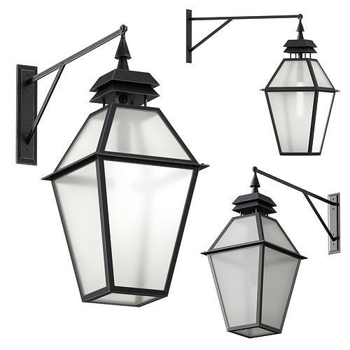 Outdoor Wall Hanging Lantern Light 3D model