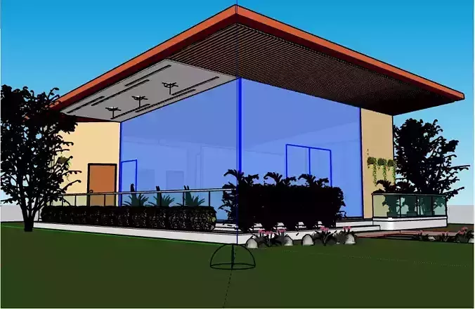 Midway House 3D Model  30x30 Modular Design  OBJ FBX STL SKP 3D print model