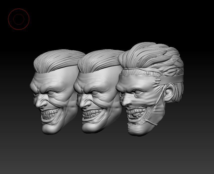 The Joker End Game Headsculpt for Action Figures 3D print model_2