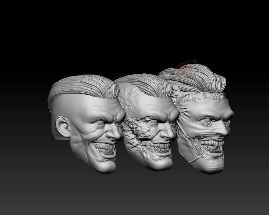 The Joker End Game Headsculpt for Action Figures 3D print model_1