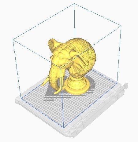 elephant head bust 3D print model_13