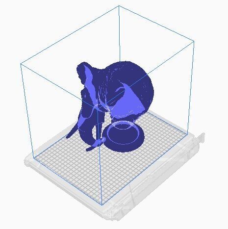 elephant head bust 3D print model_12