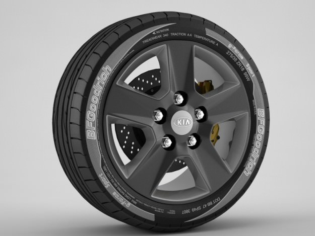 Wheel Kia 6 3D model_4