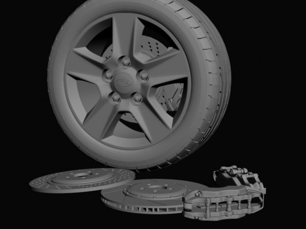 Wheel Kia 6 3D model_2