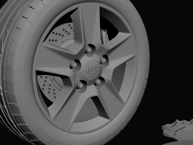 Wheel Kia 6 3D model_11