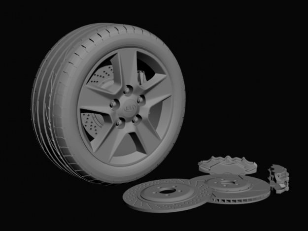 Wheel Kia 6 3D model_10