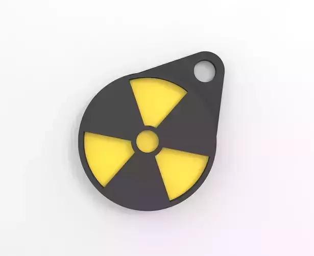 Radcore Keychain - Radiation Hazard Symbol