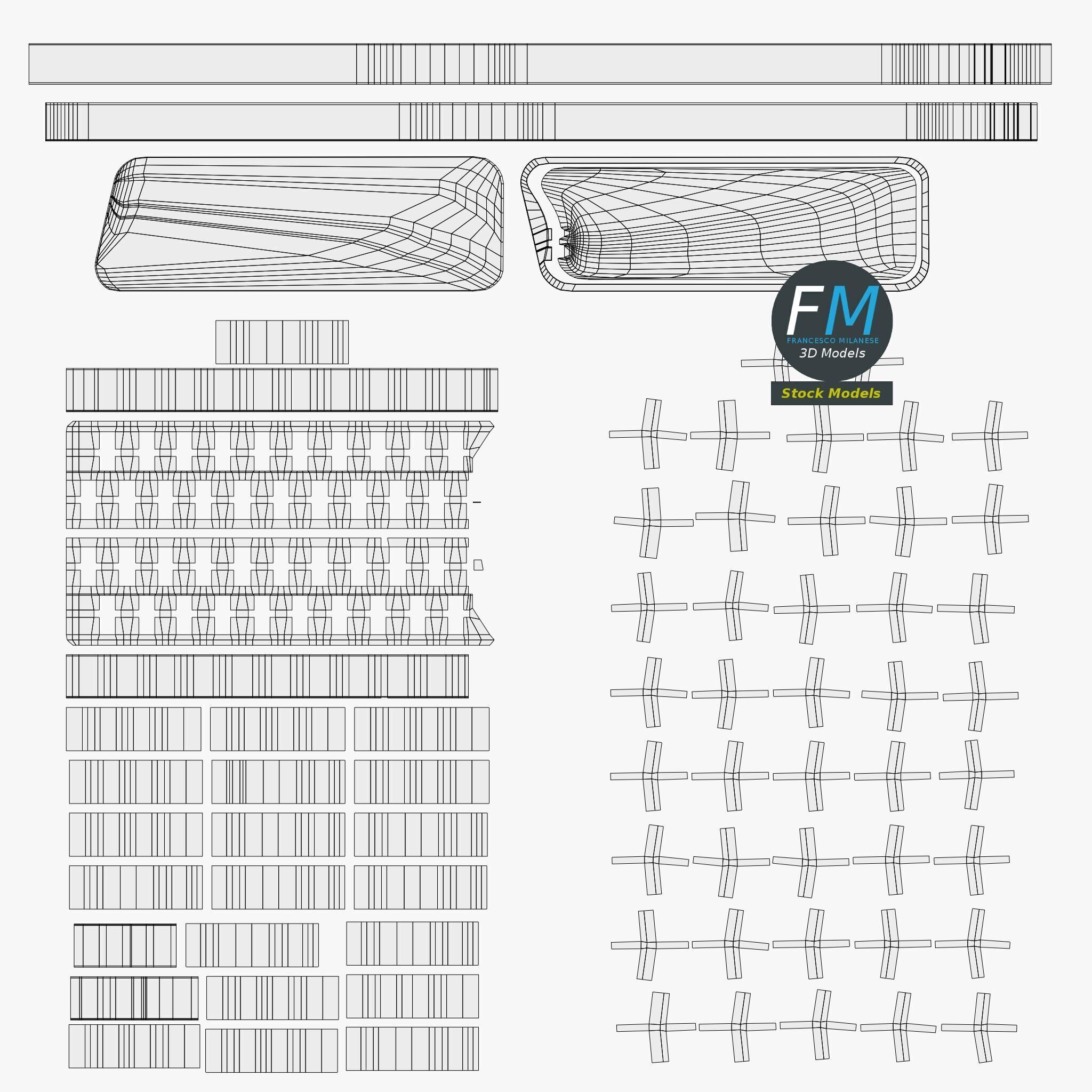 Female SCART euro connector 3D model_11
