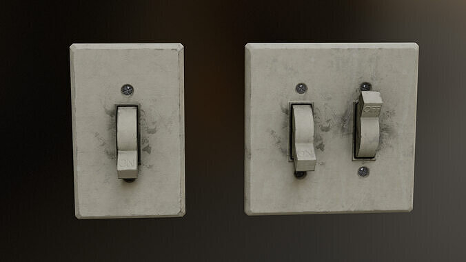 Light Switch Game Ready Model Low-poly 3D model