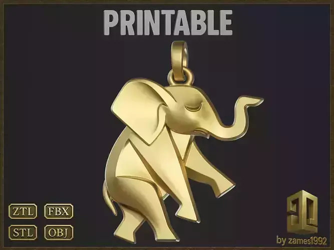 Cute Elephant Pendant