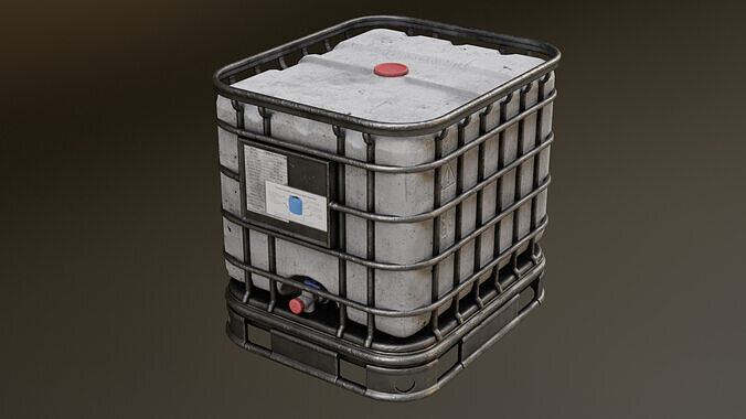 Water Tank Game Ready Model Low-poly 3D model