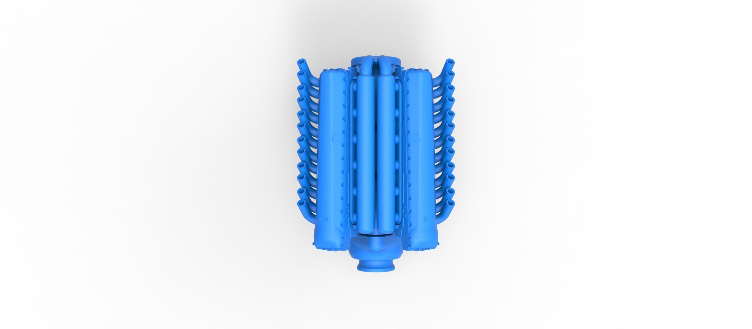 Engine V12 of Vintage Dragster Scale 1 to 25 3D print model_6