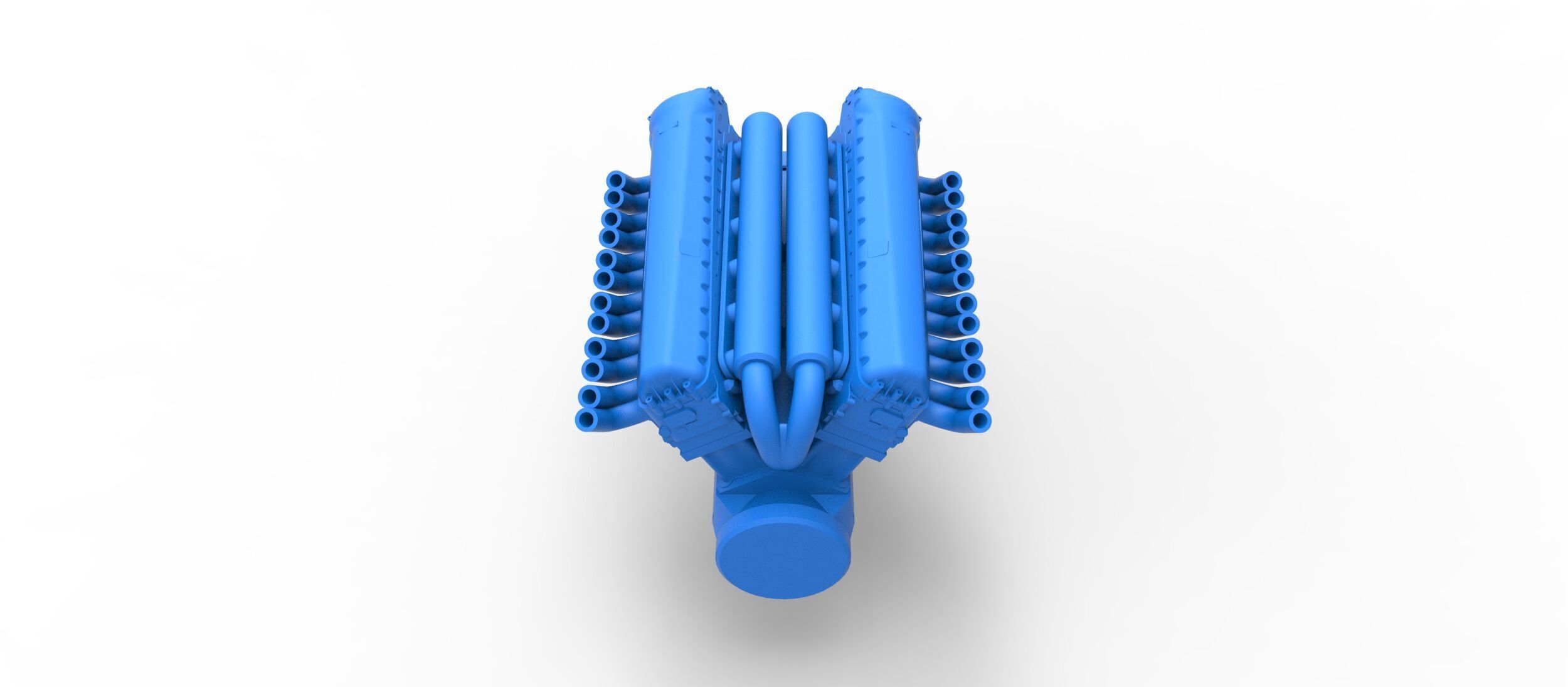 Engine V12 of Vintage Dragster Scale 1 to 25 3D print model_12