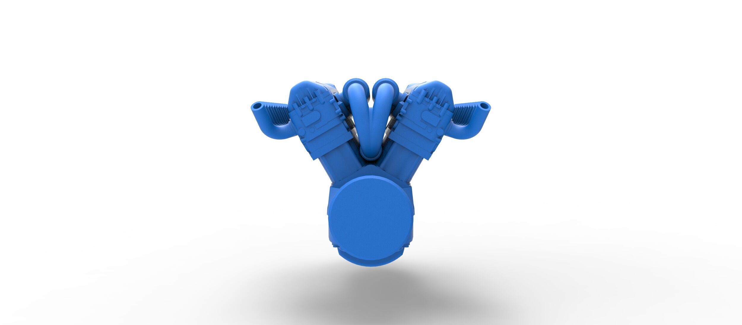 Engine V12 of Vintage Dragster Scale 1 to 25 3D print model_11