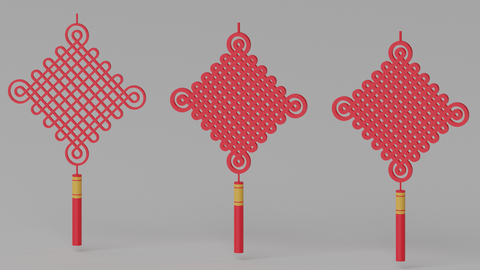 Cartoon Chinese Knot 3D model_1