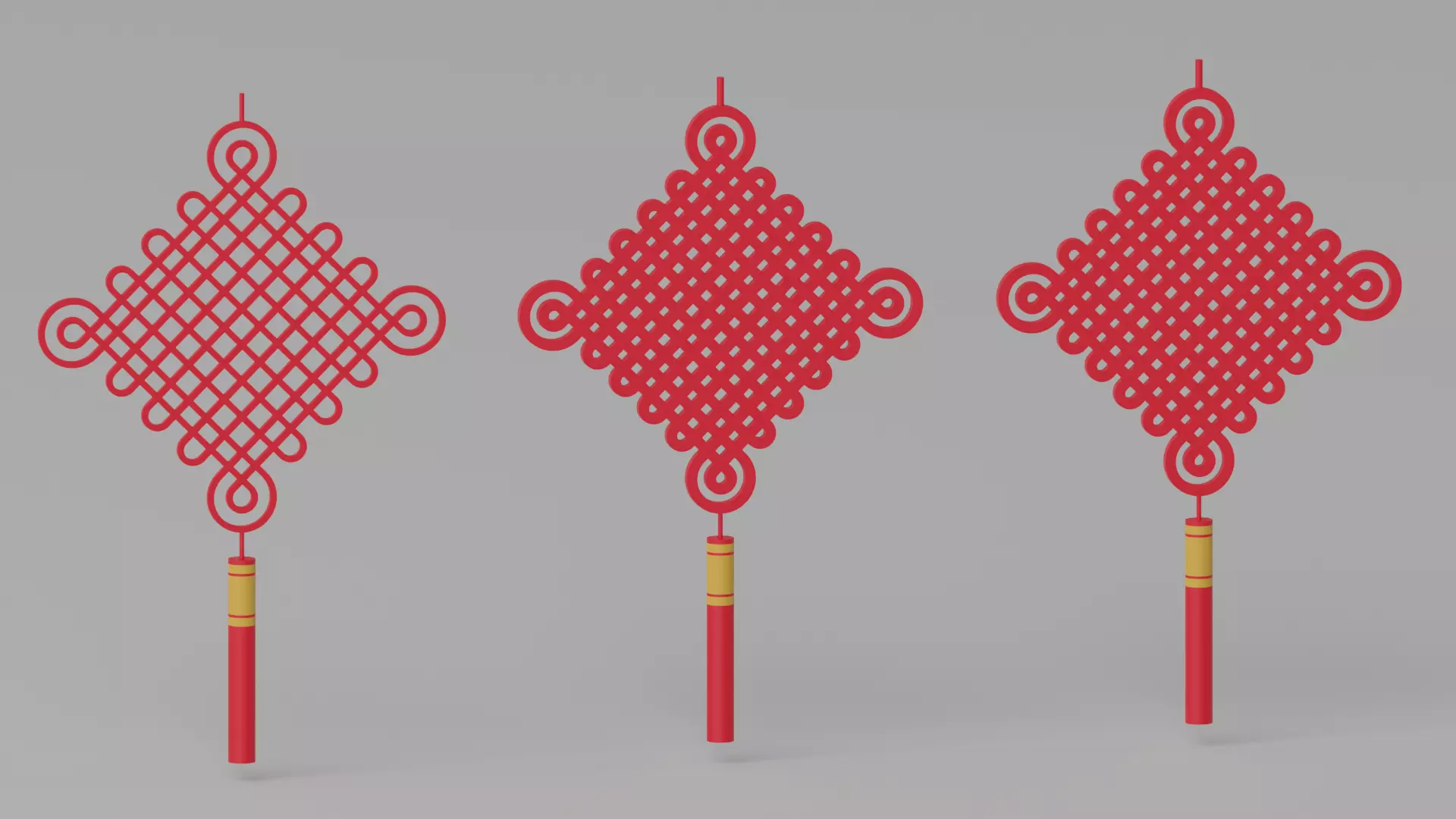 Cartoon Chinese Knot 3D model_0